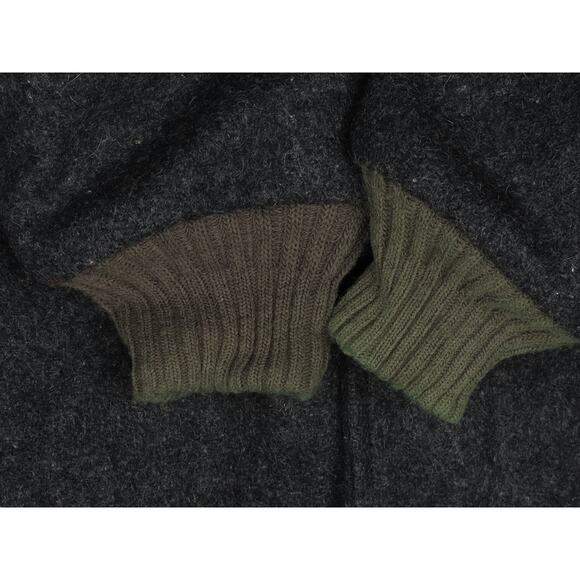 Woolrich Wool Bomber Jacket 80s Vintage Charcoal M - Picture 9 of 12